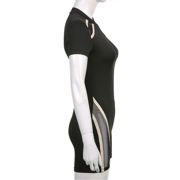 Sporty Zip Front Romper - Picture 4 of 9